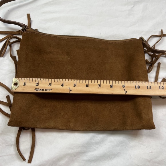 UGG Lea Fringe Crossbody Suede Purse with Dust Bag A070822 - Picture 7 of 8